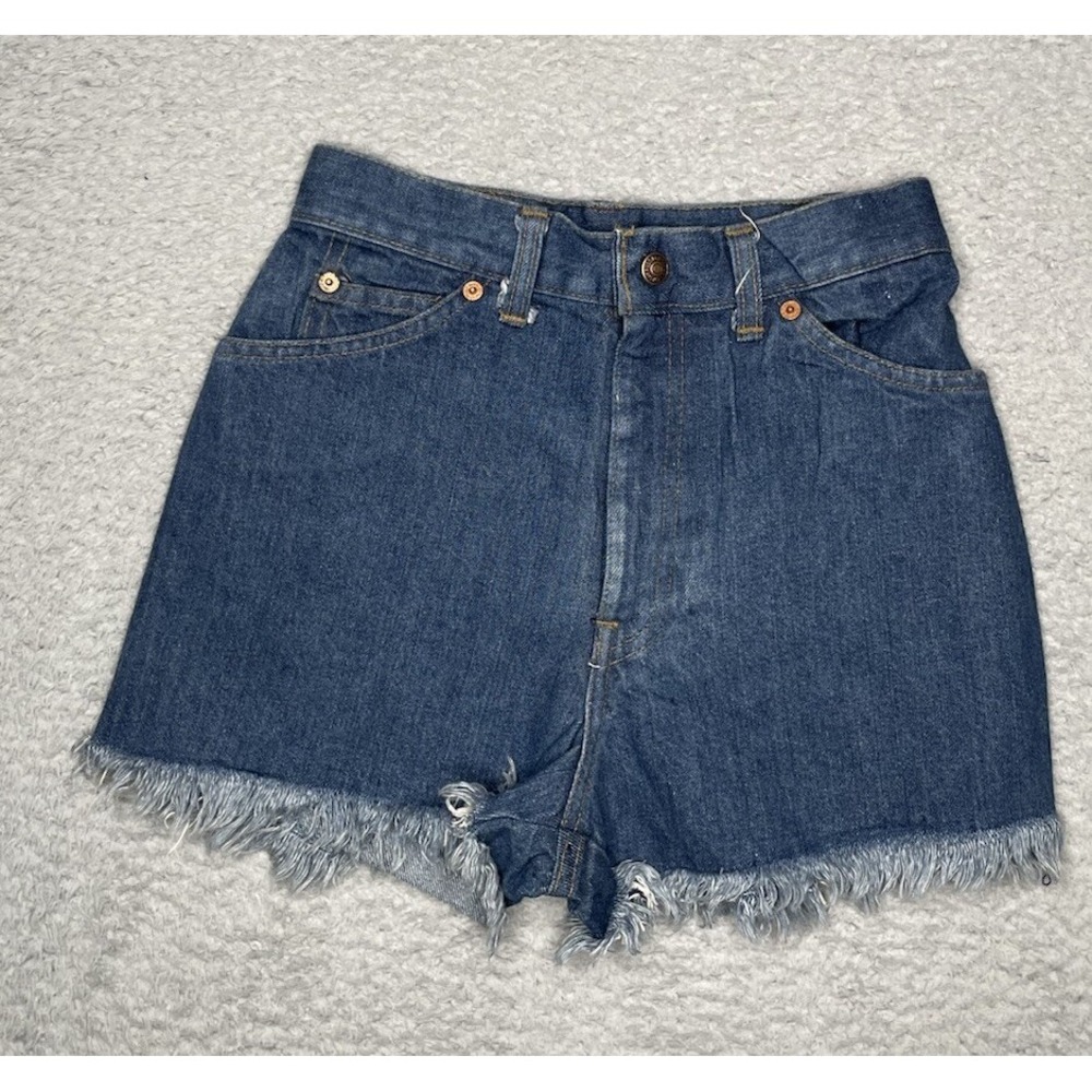 Vintage Levis Denim Shorts Women's Orange Tab Distressed Made in USA #460620214